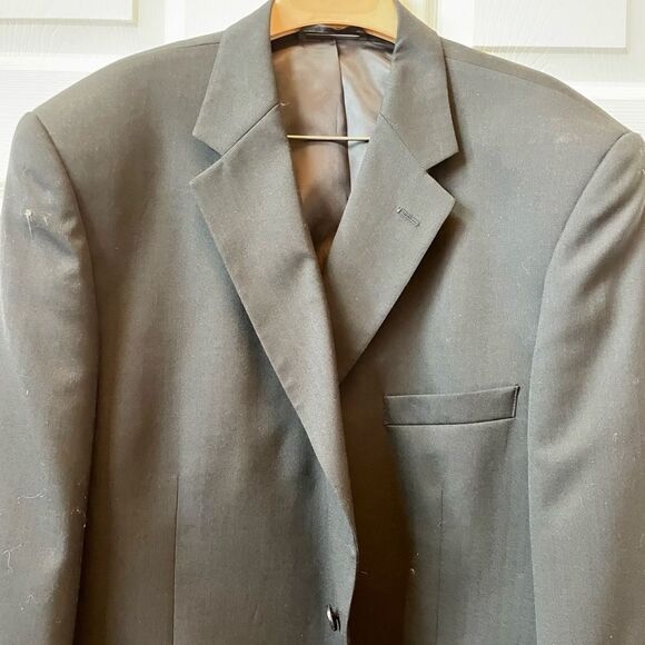 BLACK BERT PULITZER 2 BUTTON BLAZER SIZE 48SHORT EXCELLENT CONDITION - Picture 2 of 5